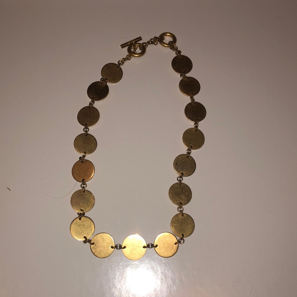 Madewell gold chain distressed necklace boho